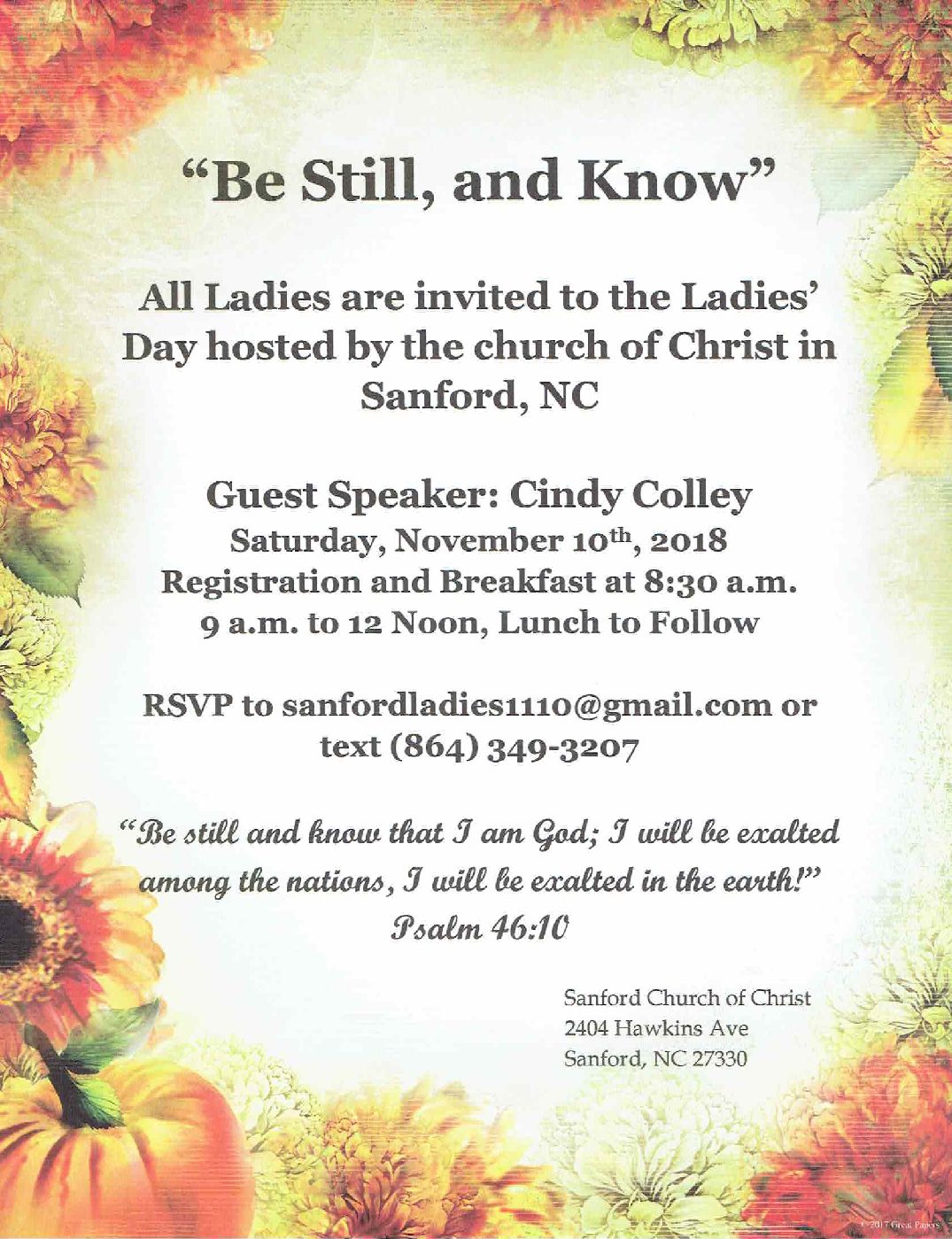 Be Still and Know (Session 1)